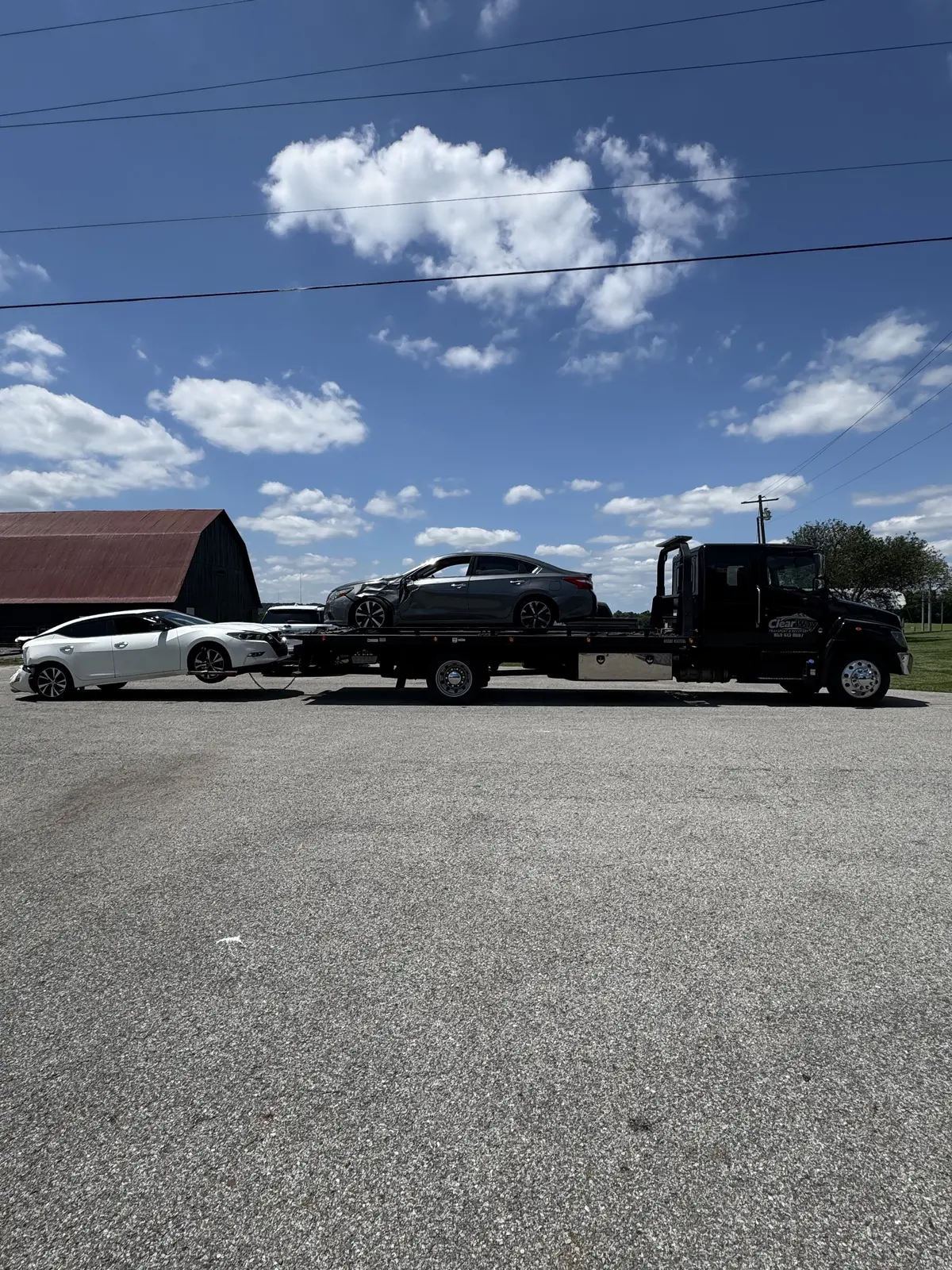 Recent towing job — ClearWay Services